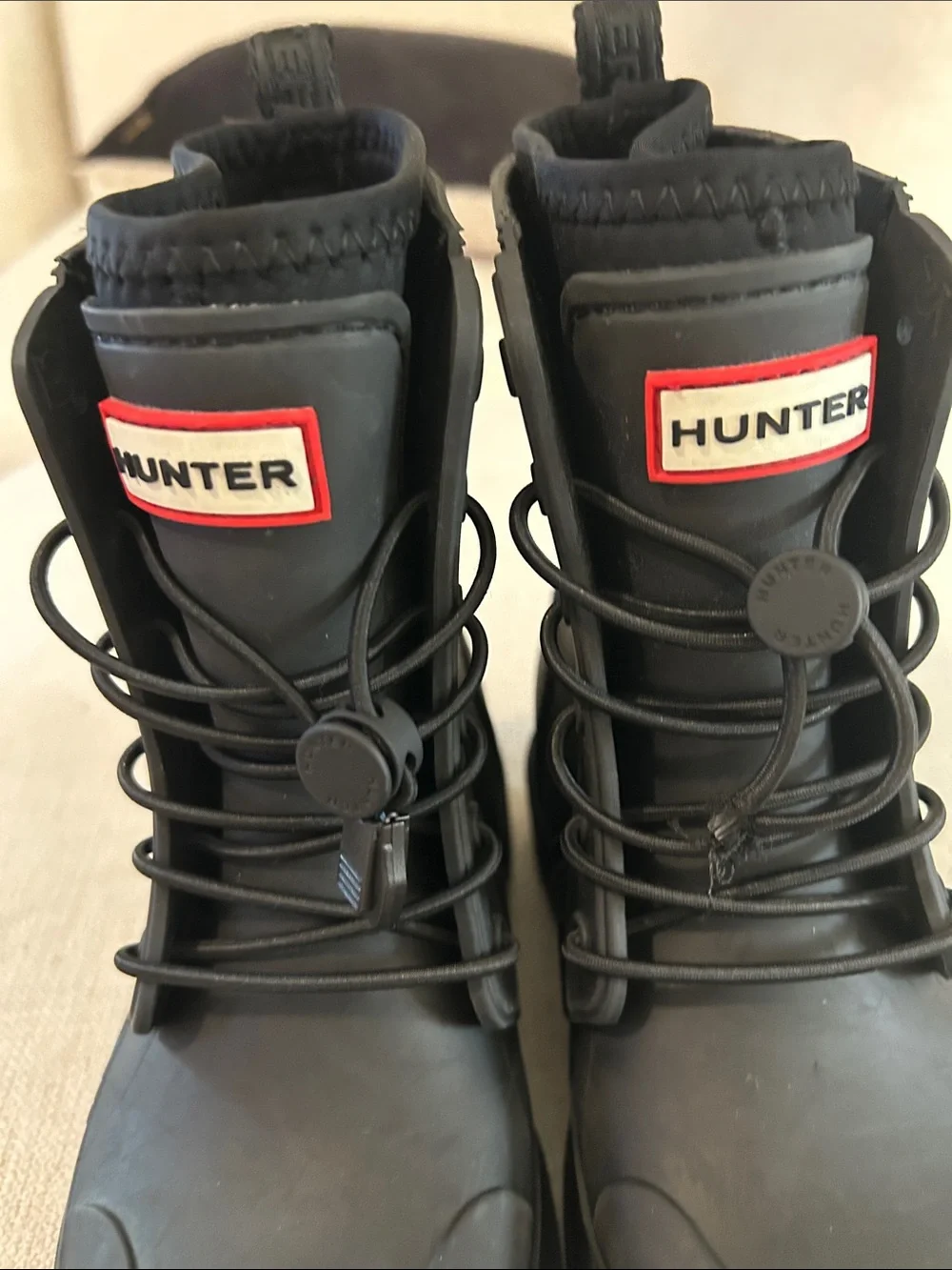 Big Kids Stomper Lace-up Waterproof Ankle Boots, Black, Size 13, NWOT